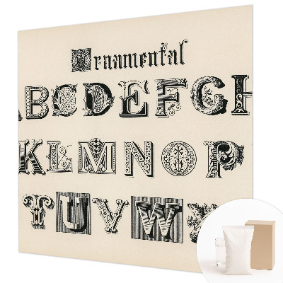 Papier peint chambre moderne avec motif de lettres décoratives