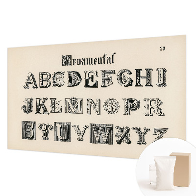 Papier peint chambre moderne avec motif de lettres décoratives