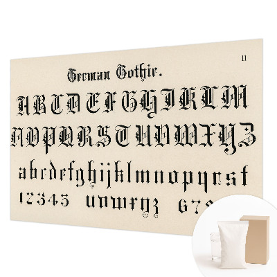 Papier peint panoramique avec motif de lettres gothiques