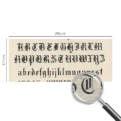 Papier peint intissé imprimé Lettres gothiques