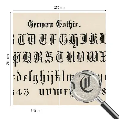 Papier peint intissé imprimé Lettres gothiques
