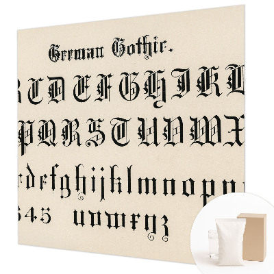 Papier peint panoramique avec motif de lettres gothiques