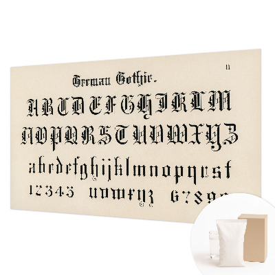 Papier peint panoramique avec motif de lettres gothiques
