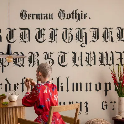 Papier peint intissé imprimé Lettres gothiques