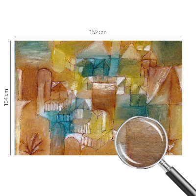 Papier peint panoramique intissé avec un motif de structures géométriques
