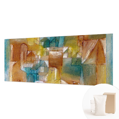 Papier peint panoramique intissé avec un motif de structures géométriques