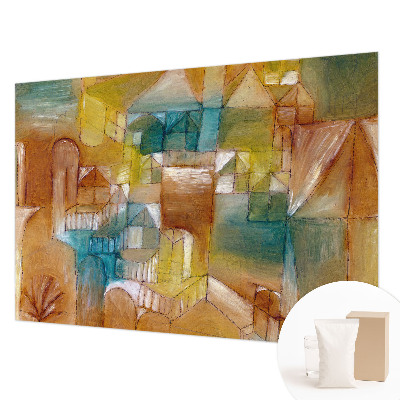 Papier peint panoramique intissé avec un motif de structures géométriques