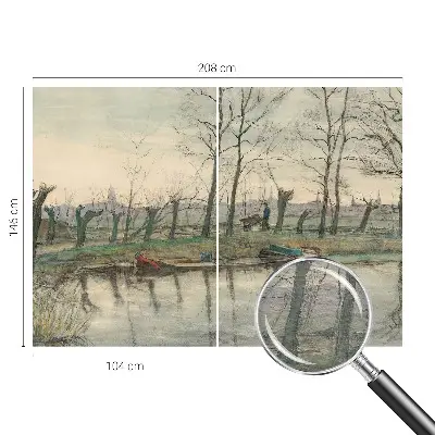 Papier peint intissé imprimé paysage d'hiver