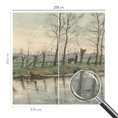 Papier peint intissé imprimé paysage d'hiver
