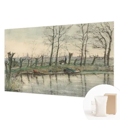 Papier peint intissé imprimé paysage d'hiver