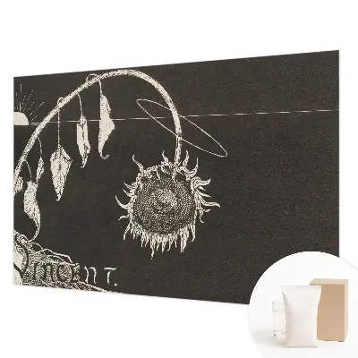 Papier peint photo grand format pour le mur tournesol nostalgique