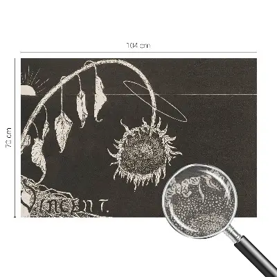 Papier peint photo grand format pour le mur tournesol nostalgique