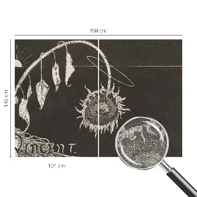 Papier peint photo grand format pour le mur tournesol nostalgique