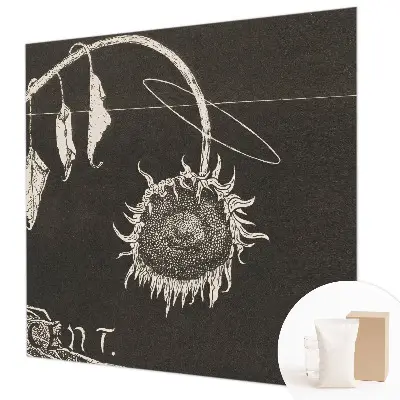 Papier peint photo grand format pour le mur tournesol nostalgique