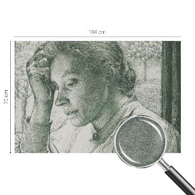Papier peint panoramique moderne représentant une femme réfléchissante