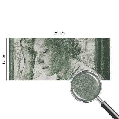 Papier peint panoramique moderne représentant une femme réfléchissante