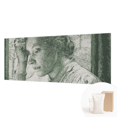 Papier peint panoramique moderne représentant une femme réfléchissante