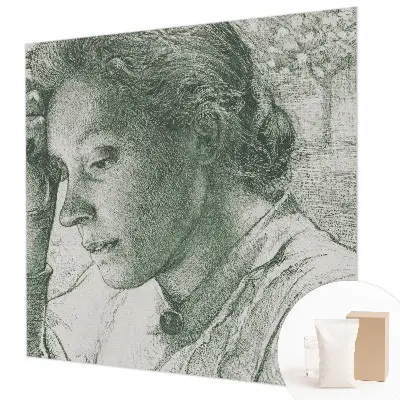 Papier peint intissé femme réfléchissante