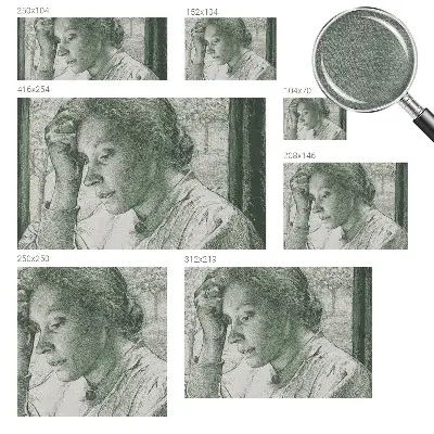 Papier peint intissé femme réfléchissante