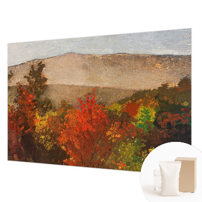 Papier peint panoramique intissé moderne avec un motif de panorama automnal