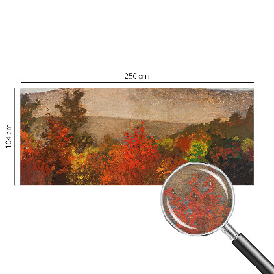 Papier peint panoramique intissé moderne avec un motif de panorama automnal