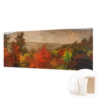 Papier peint panoramique intissé moderne avec un motif de panorama automnal