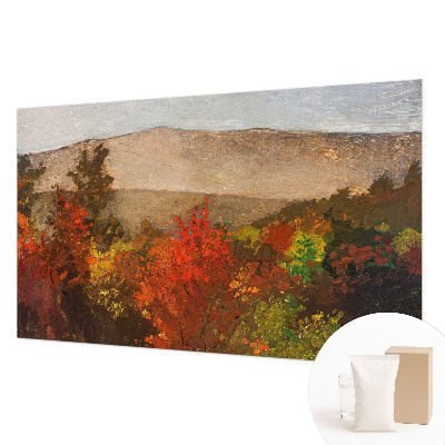 Papier peint panoramique intissé moderne avec un motif de panorama automnal