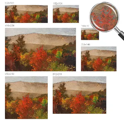 Papier peint photographique sur tissu non tissé Panorama d'automne