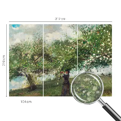 Papier peint photographique avec une scène printanière