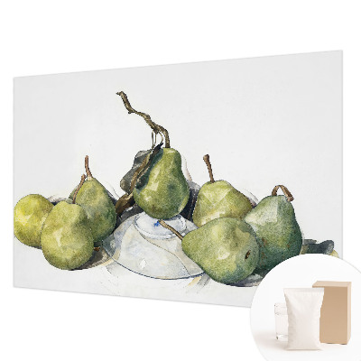 Tapisserie murale avec motif aquarelle de poires
