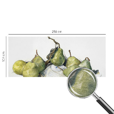 Tapisserie murale avec motif aquarelle de poires