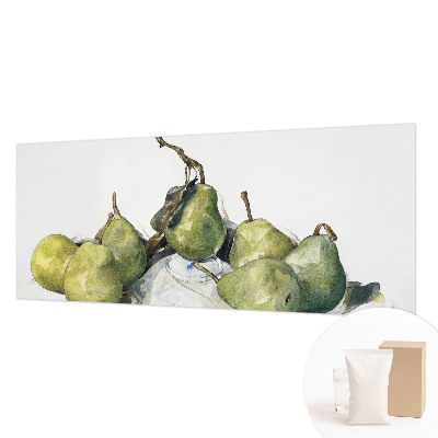 Tapisserie murale avec motif aquarelle de poires
