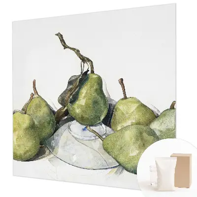 Papier peint photographique intissé poires aquarelle
