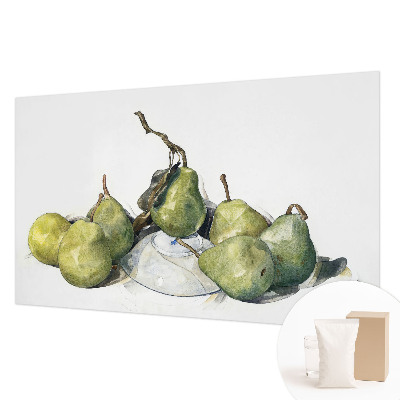 Tapisserie murale avec motif aquarelle de poires