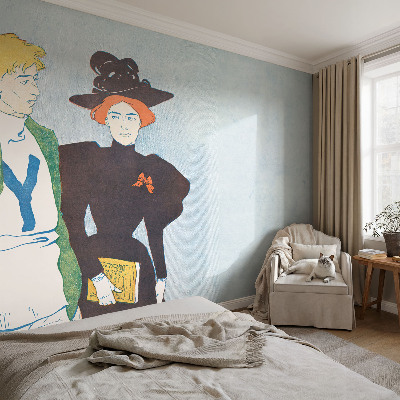 Poster mural panoramique au style rétro
