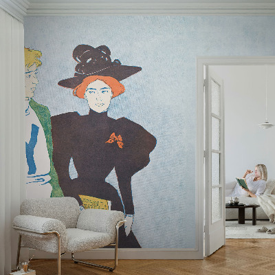 Poster mural panoramique au style rétro