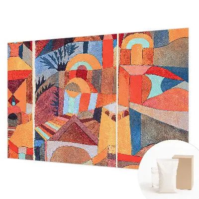 Papier peint intissé mosaïque colorée