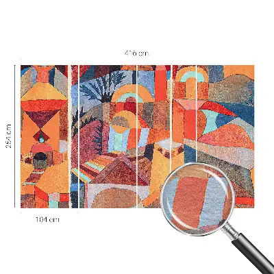 Papier peint intissé mosaïque colorée