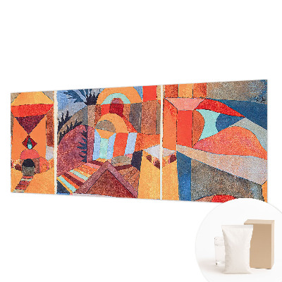 Papier peint chambre moderne à motif mosaïque colorée