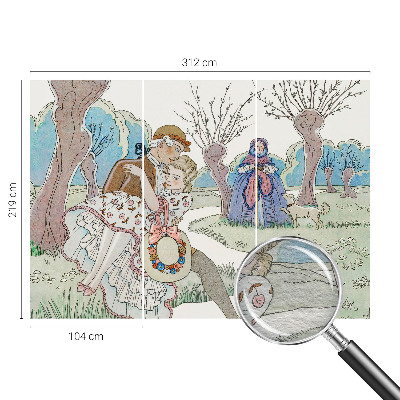 Papier peint panoramique Romantická scéna