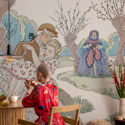 Papier peint panoramique Romantická scéna