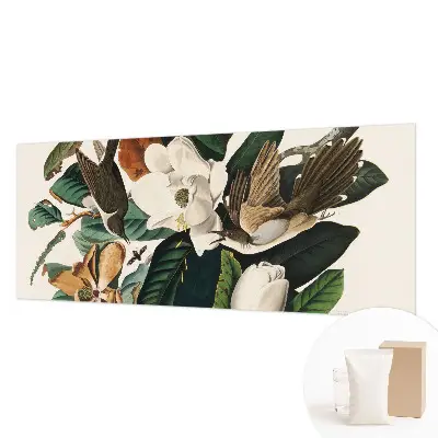 Papier peint photographique sur tissu non tissé oiseaux magnolias