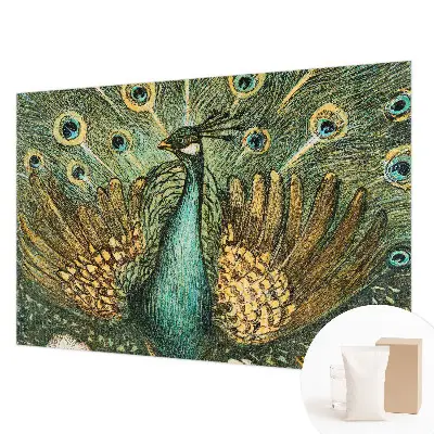 Papier peint photo grand format pour le mur Paon majestueux
