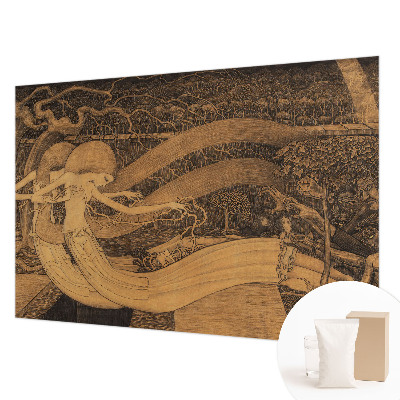 Papier peint panoramique moderne avec des figures surréalistes