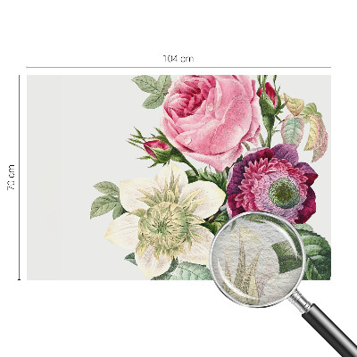 Papier peint panoramique facile à poser avec un motif de bouquet de fleurs