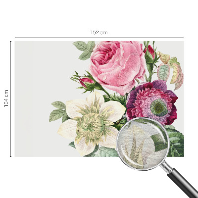 Papier peint panoramique facile à poser avec un motif de bouquet de fleurs