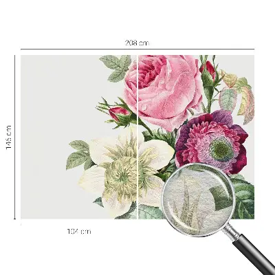 Papier peint intissé imprimé bouquet de fleurs