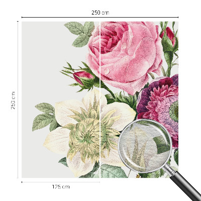 Papier peint panoramique facile à poser avec un motif de bouquet de fleurs