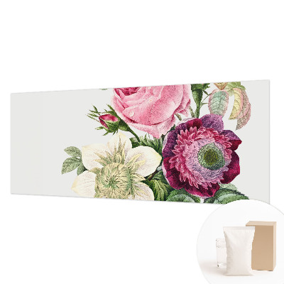 Papier peint panoramique facile à poser avec un motif de bouquet de fleurs