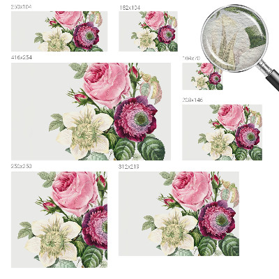 Papier peint panoramique facile à poser avec un motif de bouquet de fleurs